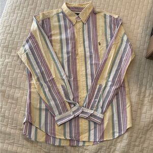 Ralph Lauren Classic Fit Multicolor Striped Button-Up Shirt. XL.